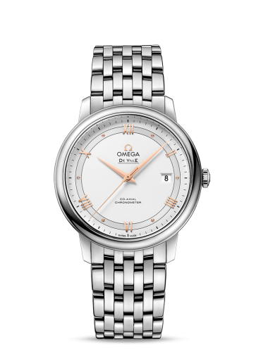 Omega De Ville Prestige Co-Axial 39.5 Stainless Steel / Vintage Silver / Bracelet